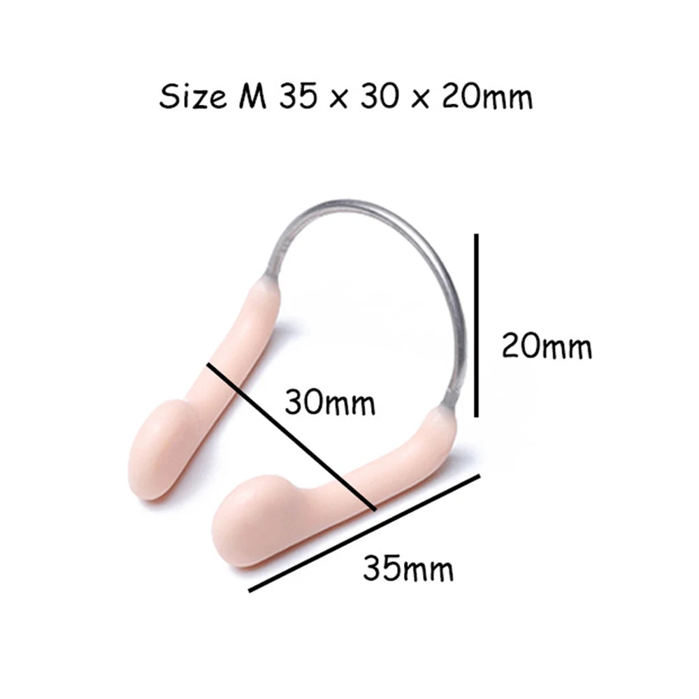 Clip nasal ajustable de silicona para natación