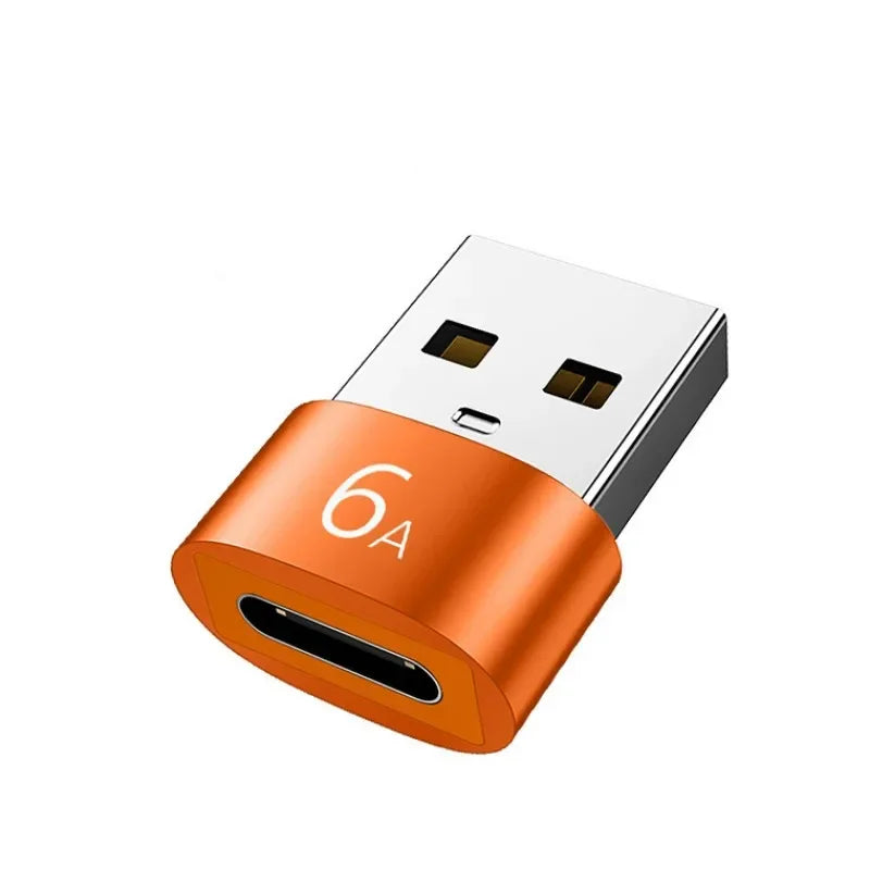 Adaptador Metálico USB y Tipo C con Carga 6A