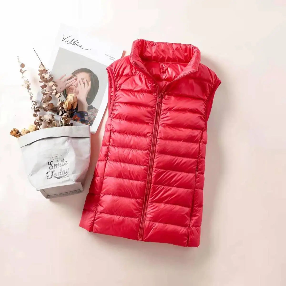 Chaleco acolchado ultraligero y cortavientos para mujer