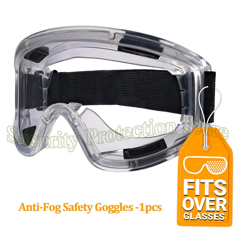 Gafas de seguridad antivaho compatibles con gafas graduadas
