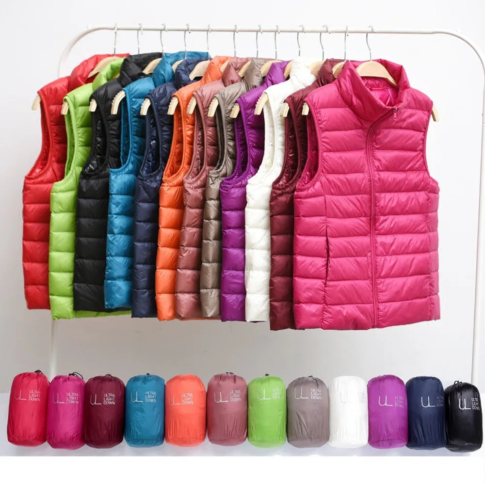 Chaleco acolchado ultraligero y cortavientos para mujer