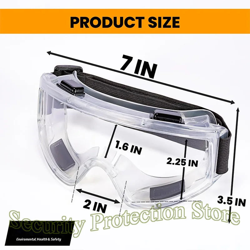 Gafas de seguridad antivaho compatibles con gafas graduadas