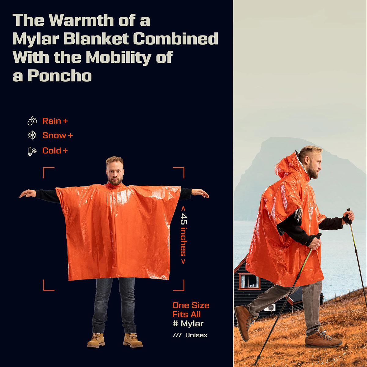 Poncho Térmico de Emergencia con Capucha