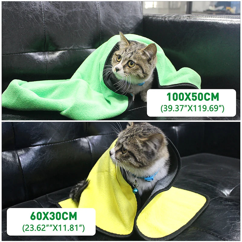 Toalla absorbente de secado rápido para mascotas