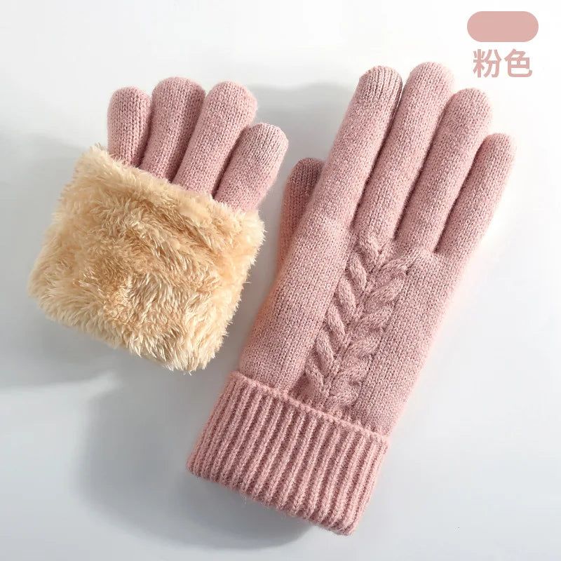 Guantes de punto térmicos con función táctil