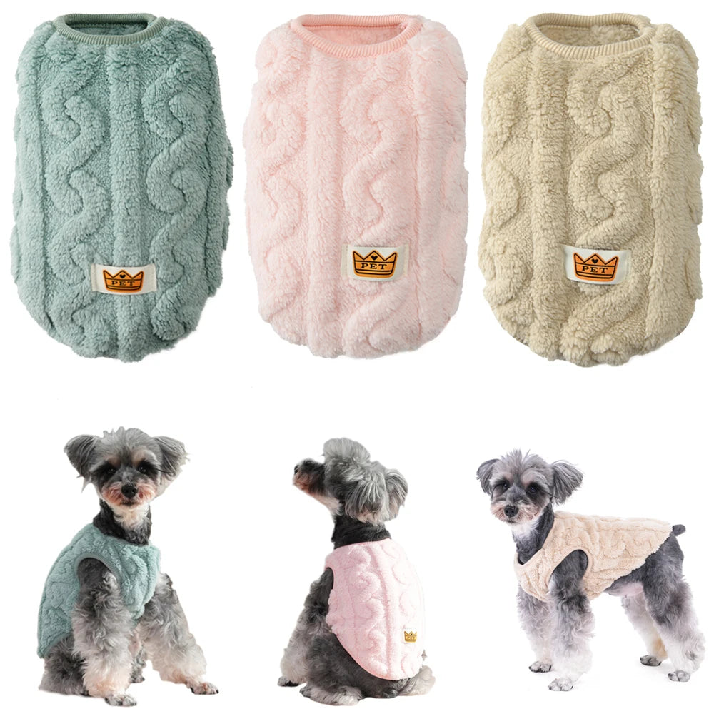 Chaleco polar cálido para perros y gatos