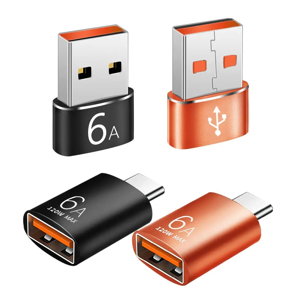 Adaptador Metálico USB y Tipo C con Carga 6A