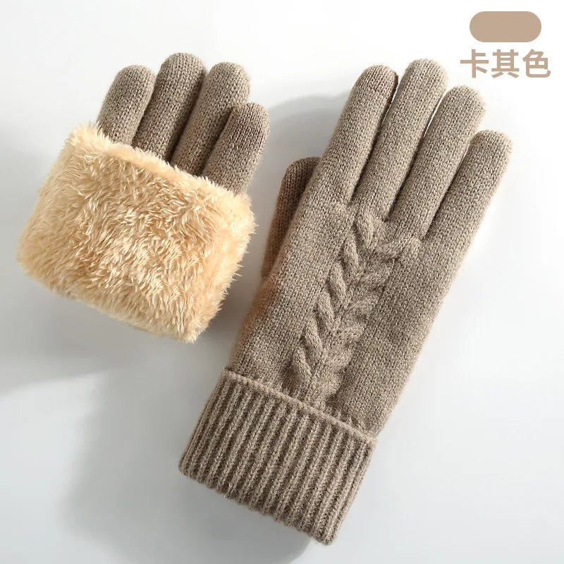 Guantes de punto térmicos con función táctil
