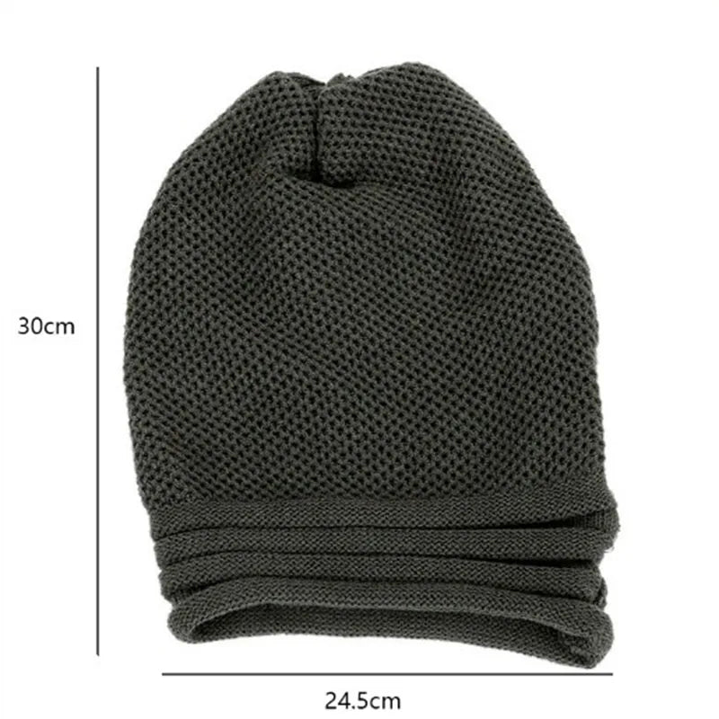 Gorro holgado de lana tejida