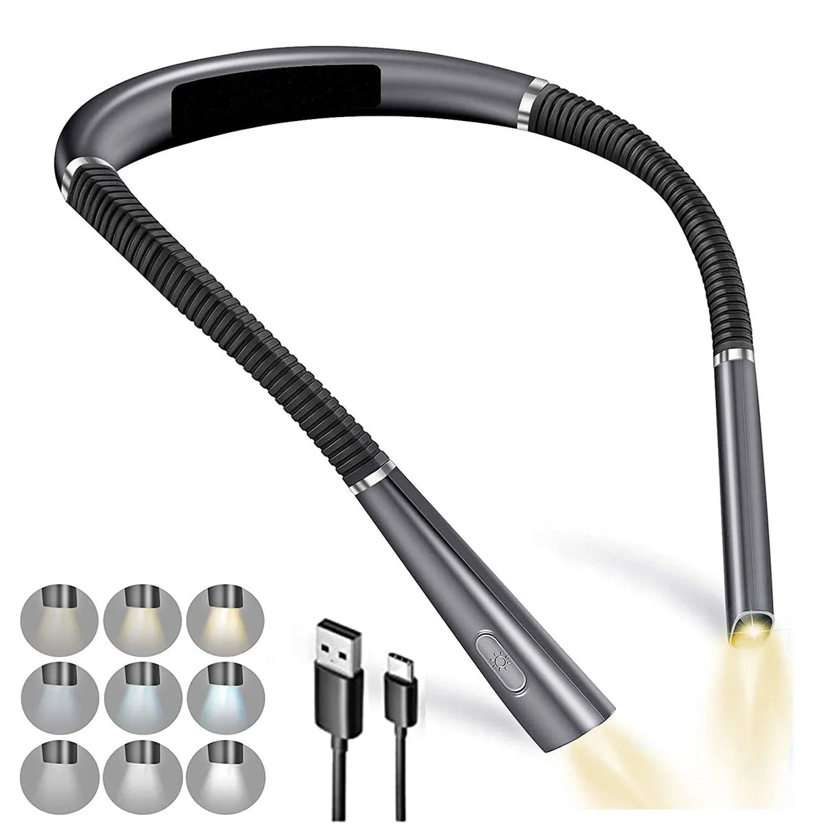 Lámpara LED flexible de cuello para lectura