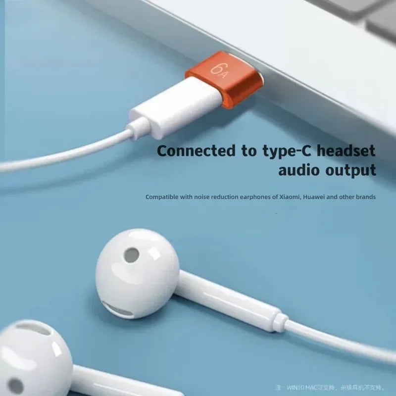 Adaptador Metálico USB y Tipo C con Carga 6A