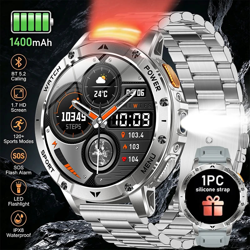 Smartwatch Deportivo con Pantalla IPS 1.7'' y Batería 1400mAh