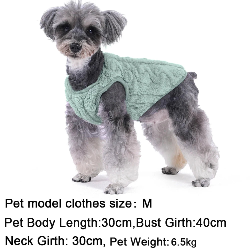 Chaleco polar cálido para perros y gatos