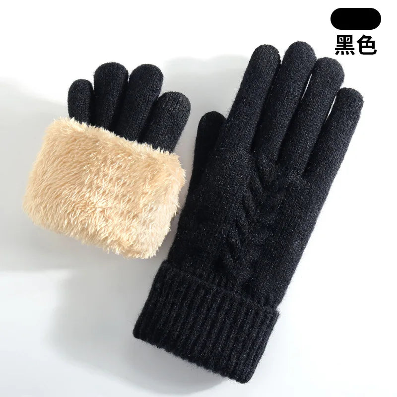 Guantes de punto térmicos con función táctil