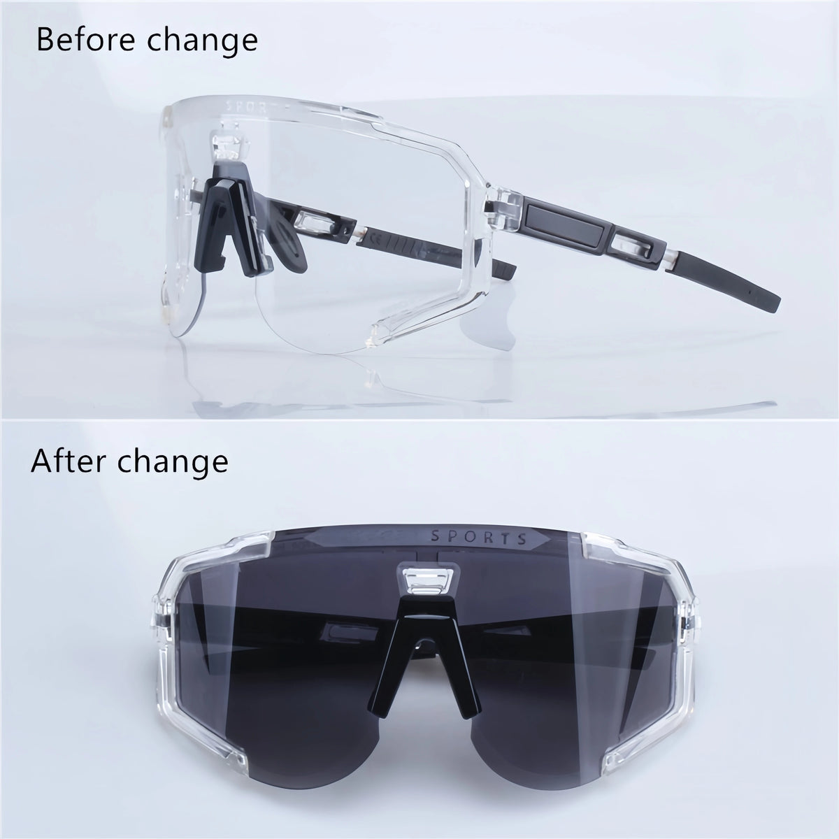 Gafas de ciclismo fotocromáticas deportivas