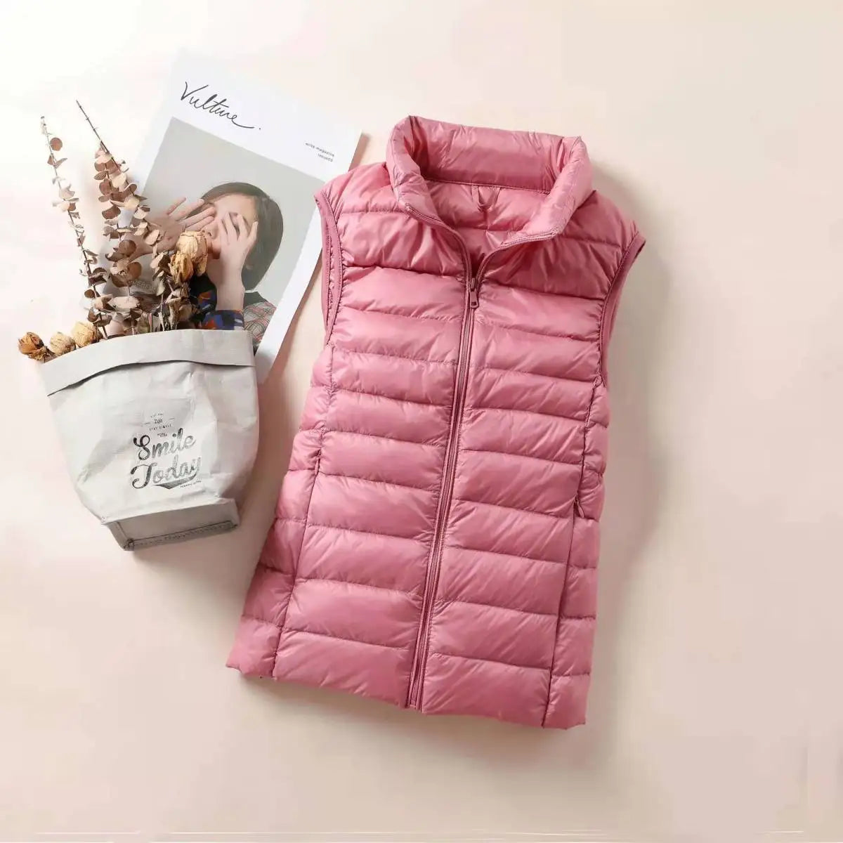 Chaleco acolchado ultraligero y cortavientos para mujer