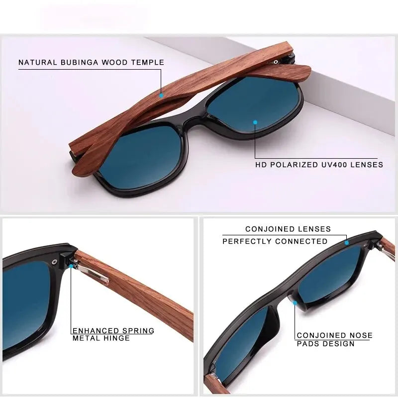 Gafas de sol polarizadas con montura de madera