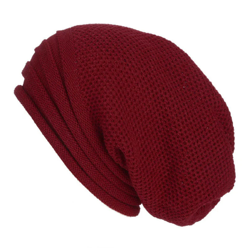 Gorro holgado de lana tejida