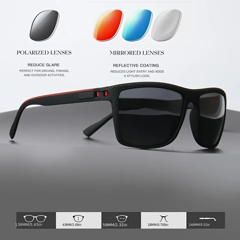 3 X 2 OFERTA Gafas de Sol Cuadradas "Polarized V-Elite" – Protección UV400 y Estilo Deportivo | VOPLOO (Copia)