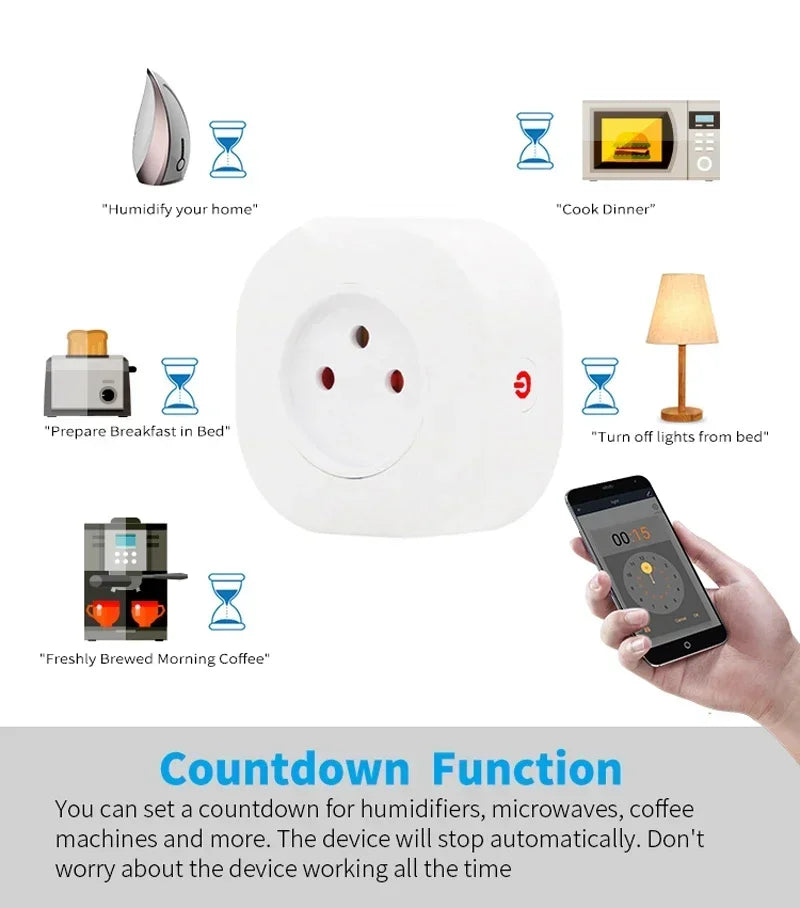 Enchufe Inteligente WiFi 16A con Monitor de Consumo