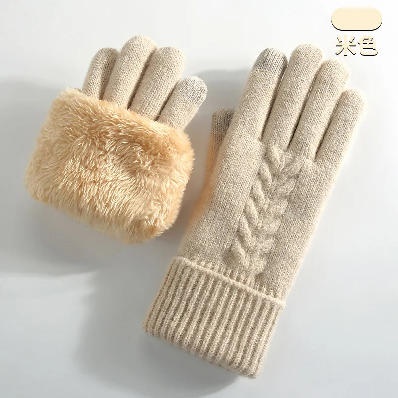 Guantes de punto térmicos con función táctil