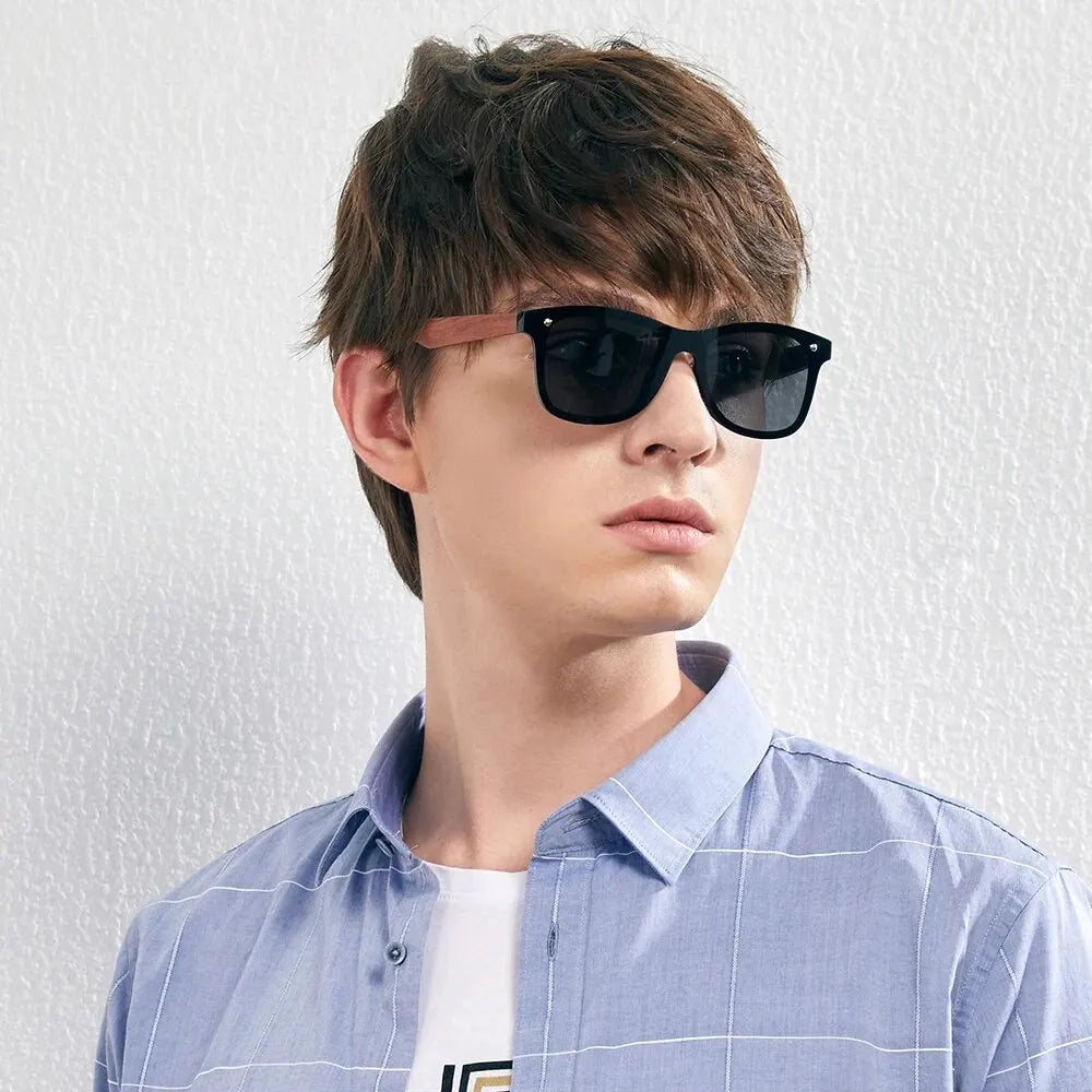 Gafas de sol polarizadas con montura de madera