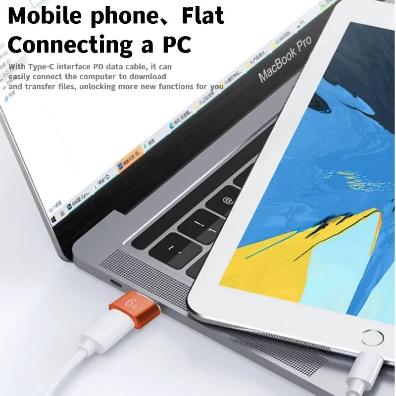 Adaptador Metálico USB y Tipo C con Carga 6A