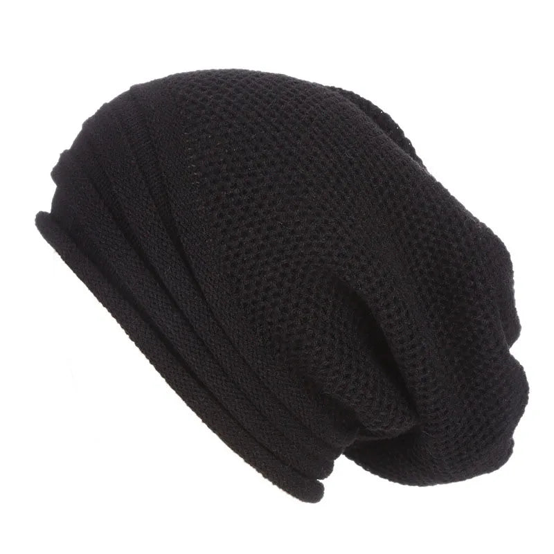 Gorro holgado de lana tejida