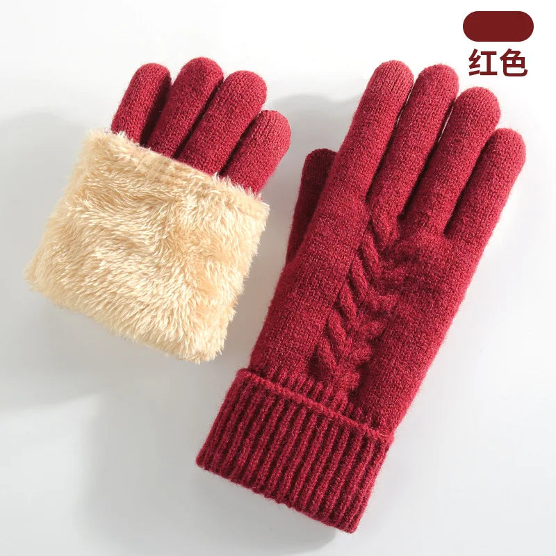 Guantes de punto térmicos con función táctil