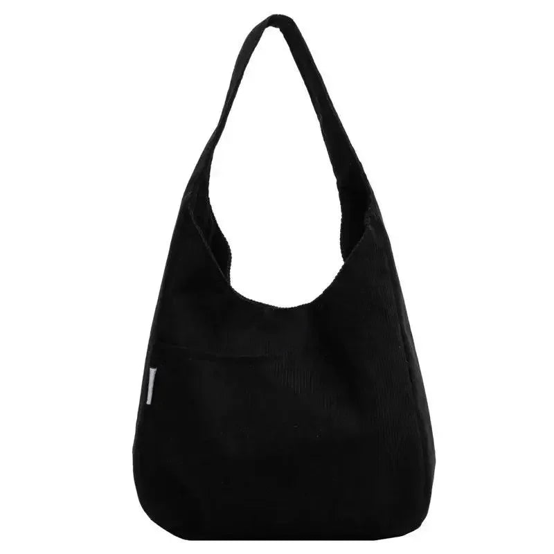 Bolso tote de lona y pana para mujer