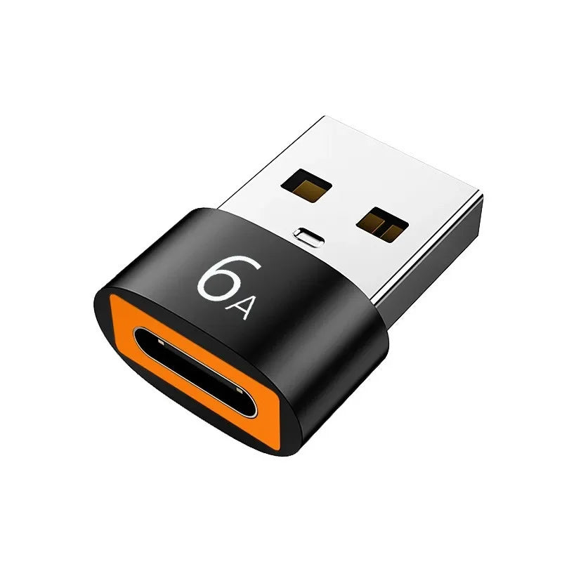 Adaptador Metálico USB y Tipo C con Carga 6A