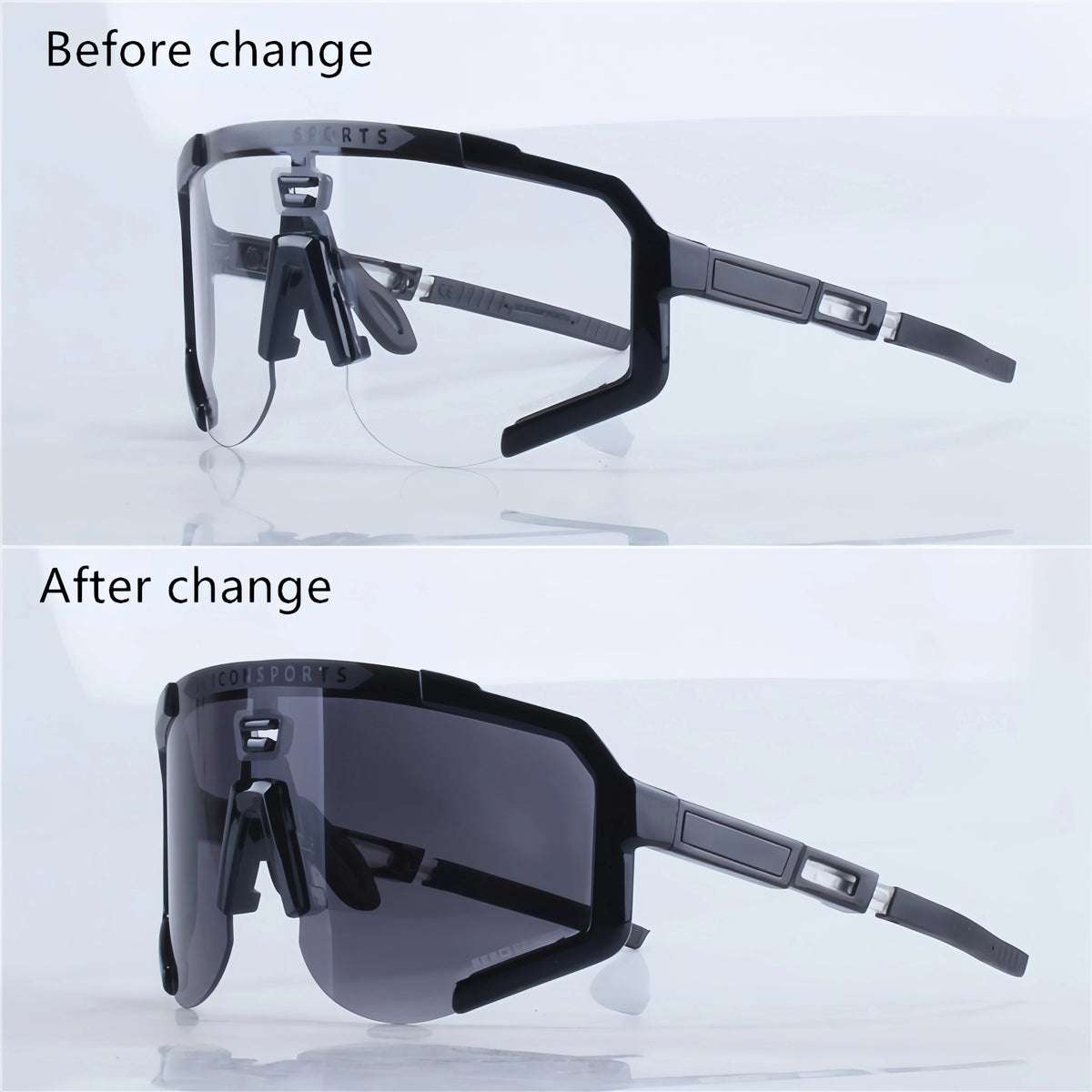 Gafas de ciclismo fotocromáticas deportivas