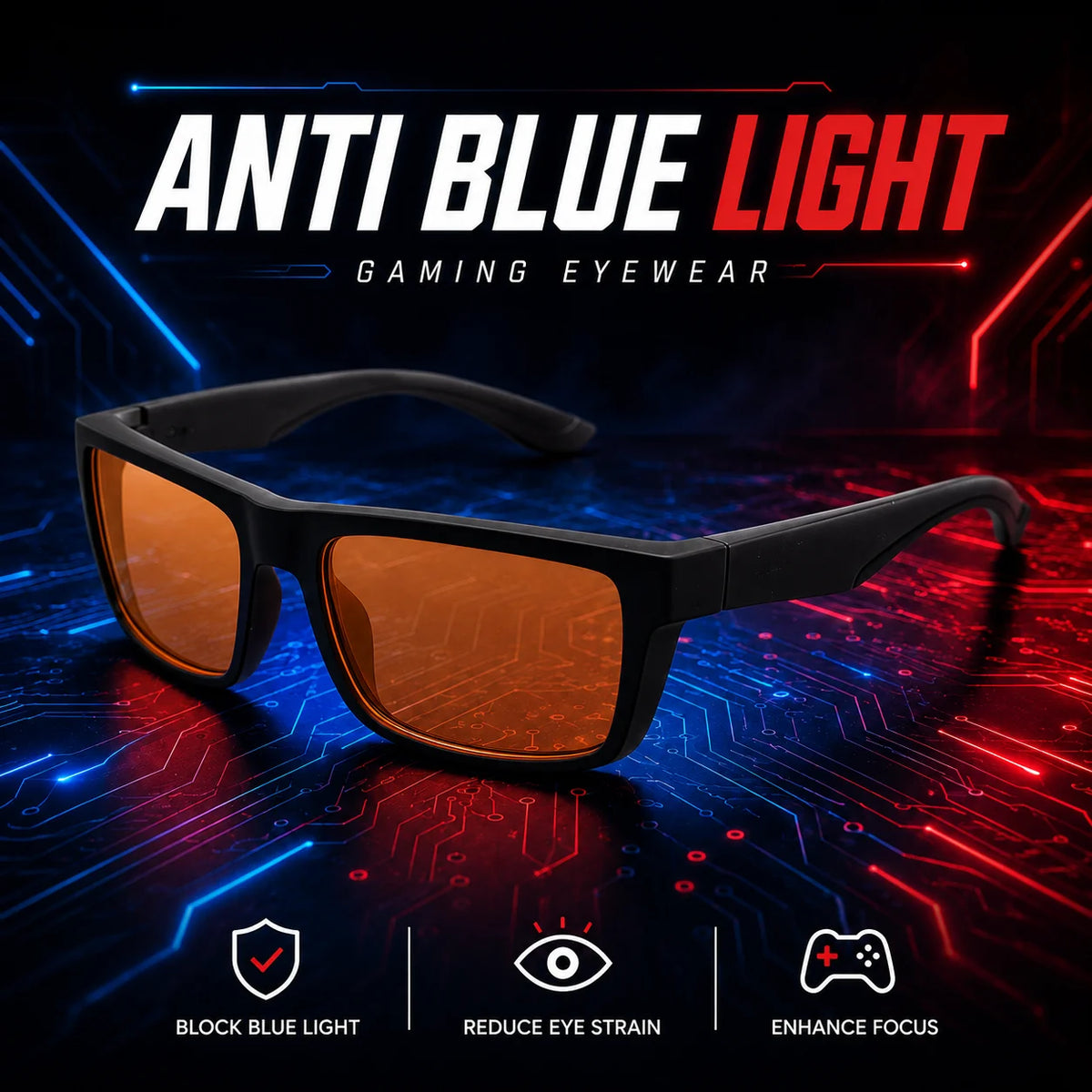 Gafas con Filtro de Luz Azul y Lentes Amarillas