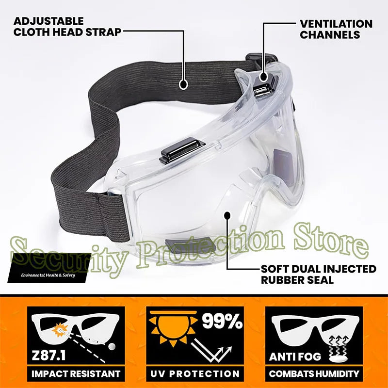 Gafas de seguridad antivaho compatibles con gafas graduadas