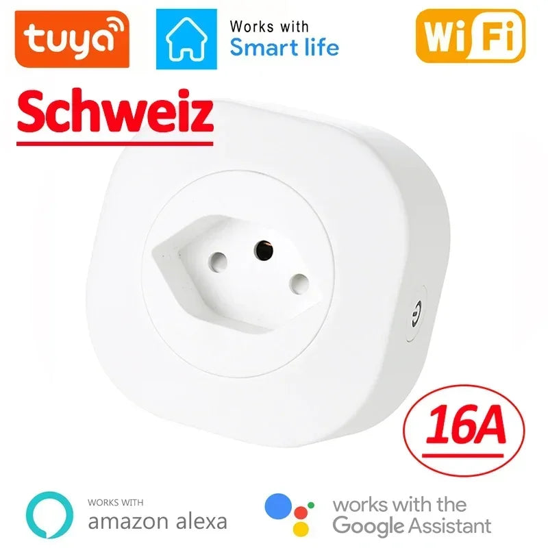 Enchufe Inteligente WiFi 16A con Monitor de Consumo