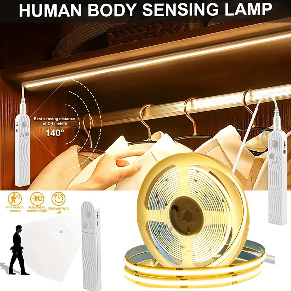 Tira LED COB con sensor de movimiento