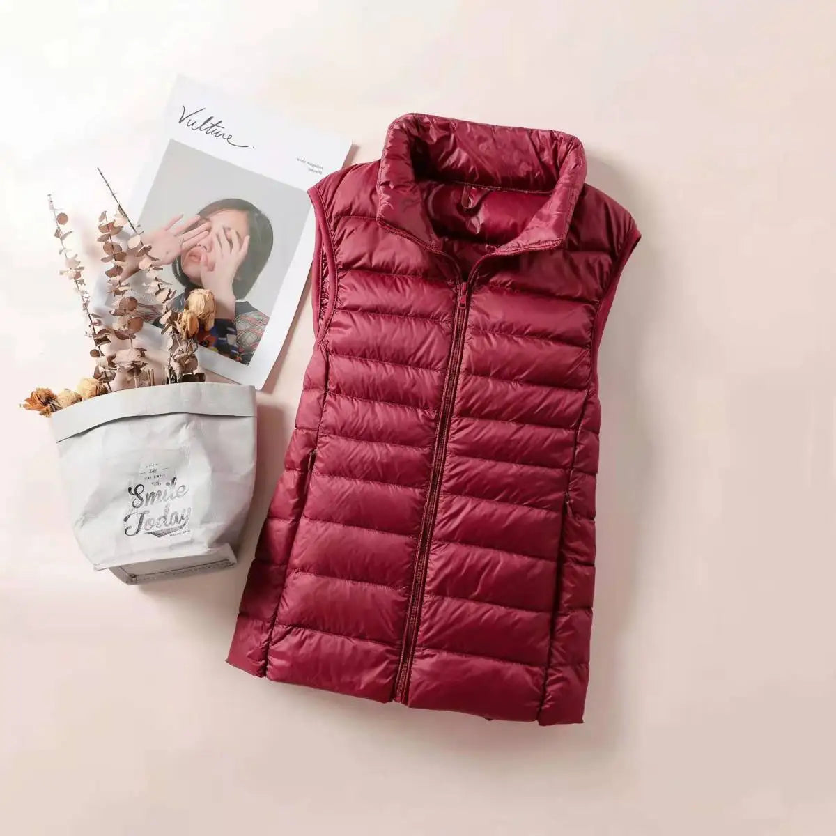 Chaleco acolchado ultraligero y cortavientos para mujer
