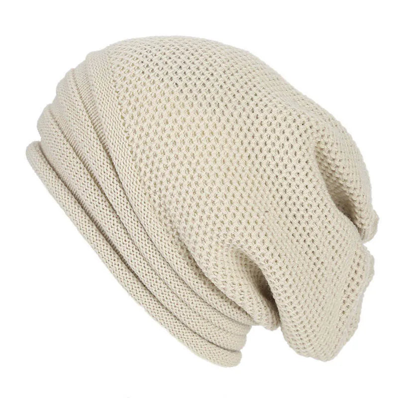 Gorro holgado de lana tejida