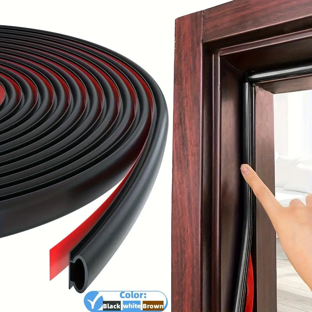 Tira de sellado autoadhesiva de goma para puertas y ventanas